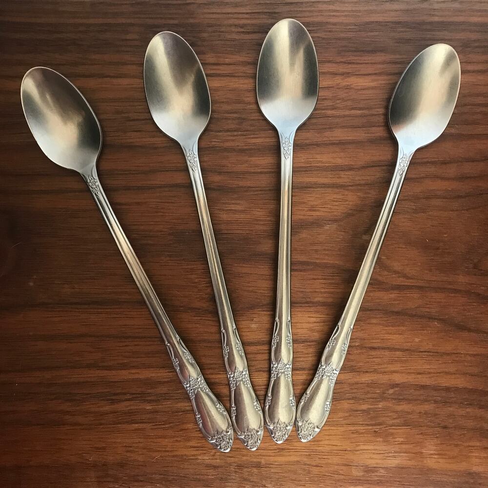 Oneida Wm. A. Rogers Fenway (Daydream) stainless, set of 4 iced tea spoons
